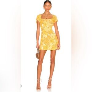 Faith The Brand Lovita Mini Dess (Canaria Floral Marigold),US12, NWT